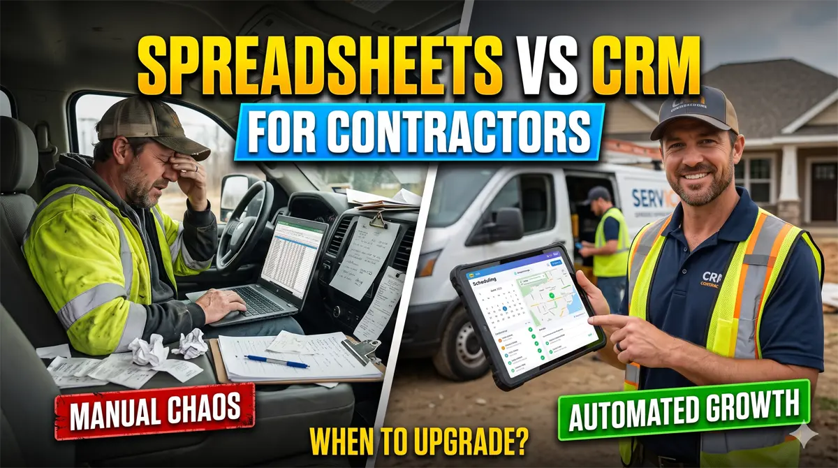 Spreadsheet vs CRM for Contractors